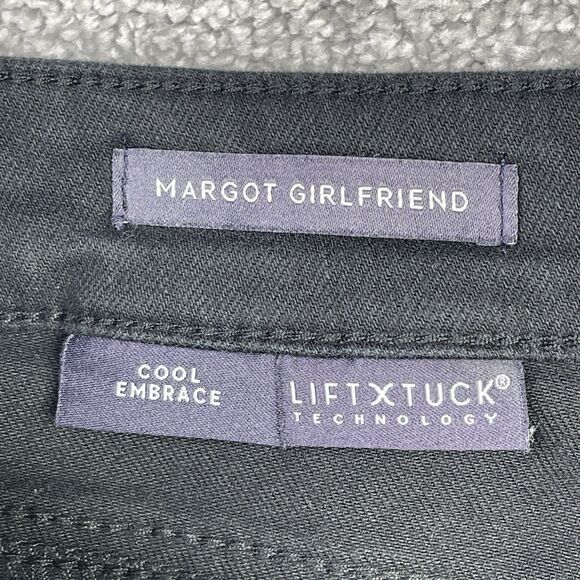 NYDJ Margot Girlfriend Jeans Black Size 10 Petite Lift Tuck Stretch - Picture 6 of 13